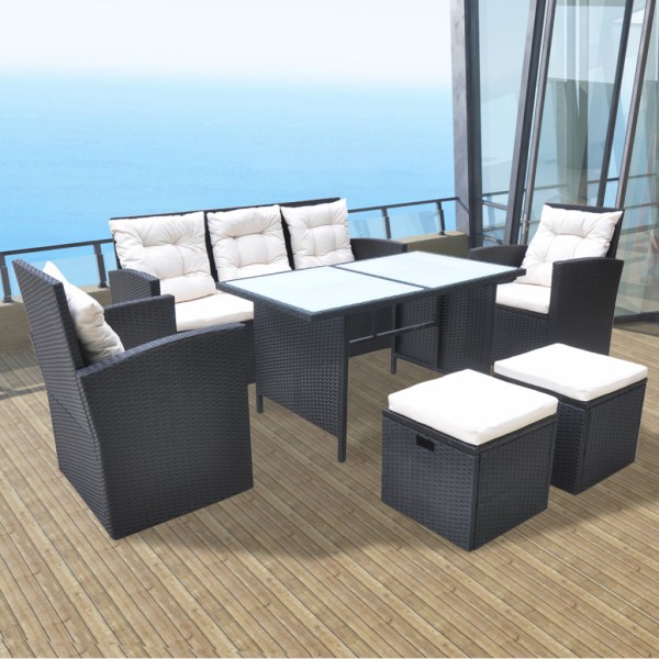 iChica - 18-Delige Polyrattan Tuinset iChica - 18-Delige Polyrattan Tuinset