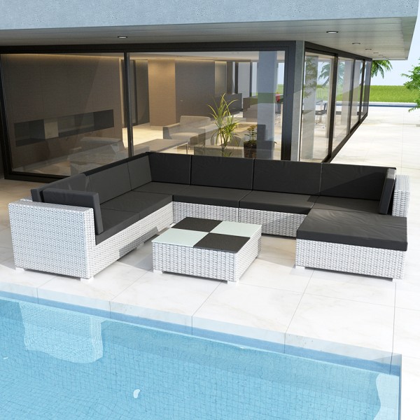 iChica - 24-Delige Polyrattan Loungeset iChica - 24-Delige Polyrattan Loungeset