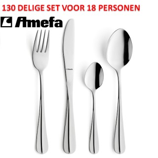 iChica - Amefa Jasmine 130-Delige Bestekset Voor 18 Personen iChica - Amefa Jasmine 130-Delige Bestekset Voor 18 Personen
