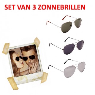 iChica - Aviator zonnebrillen – set van 3 brillen iChica - Aviator zonnebrillen – set van 3 brillen