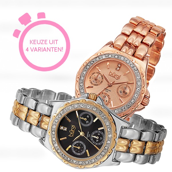 iChica - Bürgi Diamond Swiss Quartz Dameshorloges iChica - Bürgi Diamond Swiss Quartz Dameshorloges