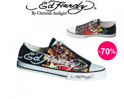 iChica - Coole Ed Hardy Lowrise 500 instapsneakers - 70% korting