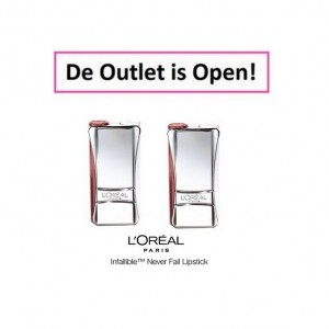 iChica - DE OUTLET IS OPEN!!! Superdeal van vandaag: Duo Pack L'Oreal Infallible Lip Duo lipstick in luxueuze zilverkleurige case!