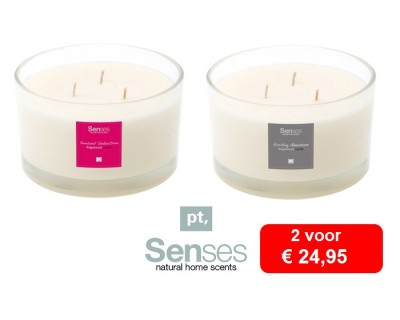 iChica - Duo Pack luxe en romantische geurkaarsen van Senses iChica - Duo Pack luxe en romantische geurkaarsen van Senses
