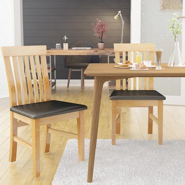 iChica - Eikenhouten Eetkamerstoelen iChica - Eikenhouten Eetkamerstoelen