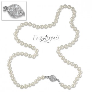 iChica - Enzo Argenti Parelcollier Met Zirkonia Bolsluiting iChica - Enzo Argenti Parelcollier Met Zirkonia Bolsluiting