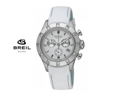 iChica - Exclusief Breil Milano Lady Aquamarine met Saffierglas en Aquamarijnen