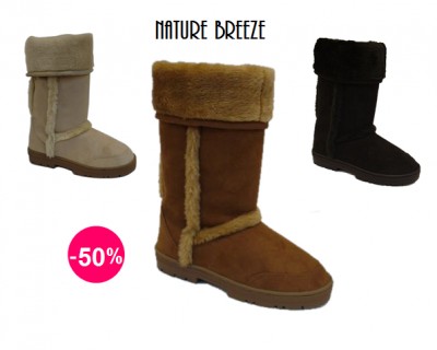 iChica - Geheel gevoerde Nature Breeze bontlaarsjes - 50% Korting iChica - Geheel gevoerde Nature Breeze bontlaarsjes - 50% Korting