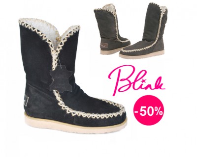 iChica - Gevoerde winterboots van suede: Blink Lora bontlaarzen iChica - Gevoerde winterboots van suede: Blink Lora bontlaarzen