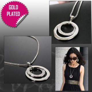 iChica - Gold Plated Circle Pendant Collier iChica - Gold Plated Circle Pendant Collier