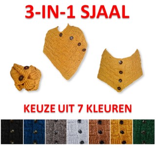 iChica - Grofgebreide 3-in-1 Sjaal iChica - Grofgebreide 3-in-1 Sjaal