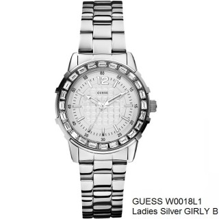 iChica - GUESS W0018L1 Ladies Silver GIRLY B