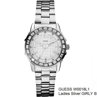 iChica - GUESS W0018L1 Ladies Silver GIRLY B iChica - GUESS W0018L1 Ladies Silver GIRLY B