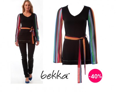 iChica - Hippe BEKKQ tuniek met chiffon mouwen - 40% korting iChica - Hippe BEKKQ tuniek met chiffon mouwen - 40% korting