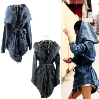 iChica - Hooded Jeans Poncho iChica - Hooded Jeans Poncho