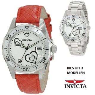 iChica - Invicta Pro Diver Silver Heart Horloge iChica - Invicta Pro Diver Silver Heart Horloge