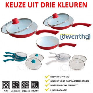 iChica - Löwenthal 5-delige Keramische Pannenset iChica - Löwenthal 5-delige Keramische Pannenset