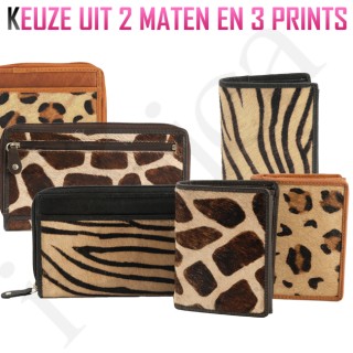 iChica - Leren Portemonnees met Pony Animal Print iChica - Leren Portemonnees met Pony Animal Print
