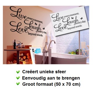 iChica - Live, Laugh & Love Muursticker iChica - Live, Laugh & Love Muursticker