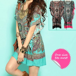 iChica - Loose Fit Bohemian Tuniek iChica - Loose Fit Bohemian Tuniek