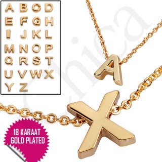 iChica - Mini Letter Necklace (18k Gold Plated) iChica - Mini Letter Necklace (18k Gold Plated)