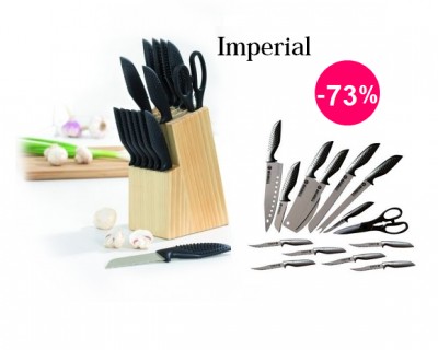 iChica - Onverwoestbare 15-delige titanium messenset van Imperial - 73 % korting iChica - Onverwoestbare 15-delige titanium messenset van Imperial - 73 % korting