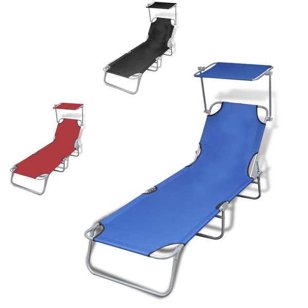 iChica - Opvouwbaar Ligbed Met Zonnescherm iChica - Opvouwbaar Ligbed Met Zonnescherm