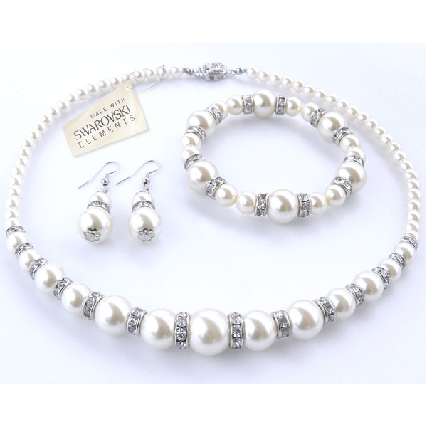 iChica - Pearl Sieradenset Gemaakt Met Swarovski Elements iChica - Pearl Sieradenset Gemaakt Met Swarovski Elements