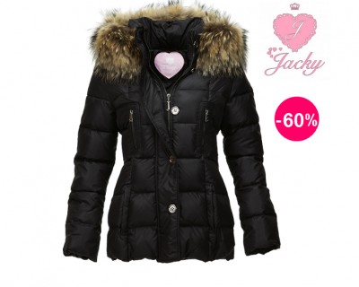 iChica - Prachtige getailleerde bontjas van Jacky Luxury - Kies uit zwart en cream iChica - Prachtige getailleerde bontjas van Jacky Luxury - Kies uit zwart en cream