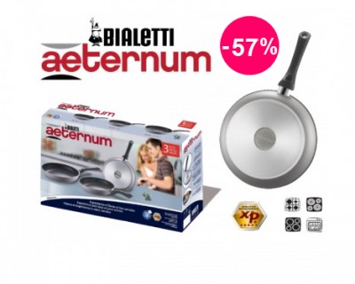 iChica - Professioneel koken met de Bialetti Aeternum 3-delige Koekenpannenset iChica - Professioneel koken met de Bialetti Aeternum 3-delige Koekenpannenset