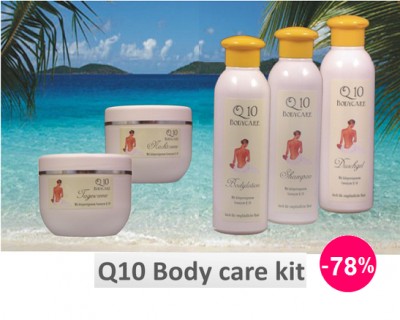 iChica - Q10 Body Care Kit met dag-, nachtcreme, bodylotion, douchegel en shampoo iChica - Q10 Body Care Kit met dag-, nachtcreme, bodylotion, douchegel en shampoo