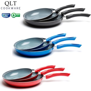 iChica - QLT Cookware Keramische Pannenset (3-Delig)