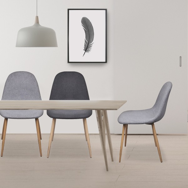 iChica - Set Eetkamerstoelen Met Ijzeren Poten iChica - Set Eetkamerstoelen Met Ijzeren Poten