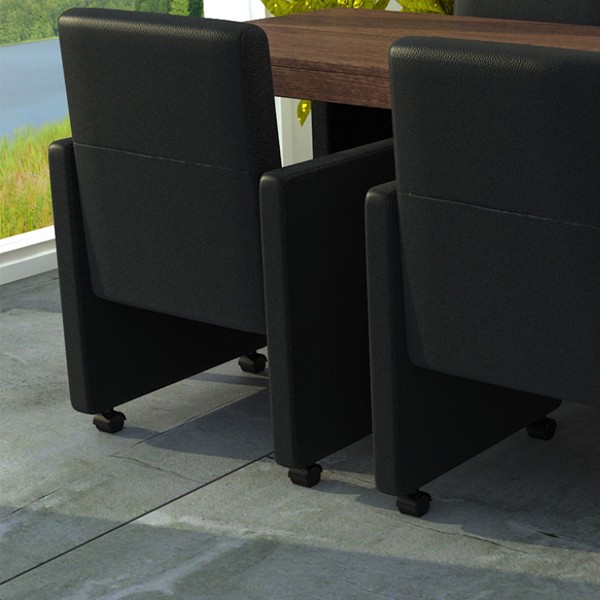 iChica - Set Eetkamerstoelen Op Wielen iChica - Set Eetkamerstoelen Op Wielen