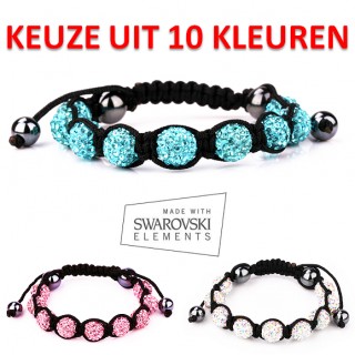 iChica - Shamballa Style Armband Met Swarovski Elements iChica - Shamballa Style Armband Met Swarovski Elements