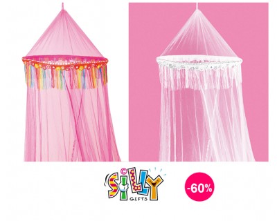 iChica - Silly Klamboe 1-persoonsbed in Wit of Roze iChica - Silly Klamboe 1-persoonsbed in Wit of Roze