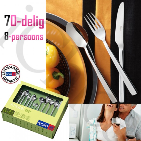 iChica - Sola Amstel 70-delige Bestekset (8 personen) iChica - Sola Amstel 70-delige Bestekset (8 personen)