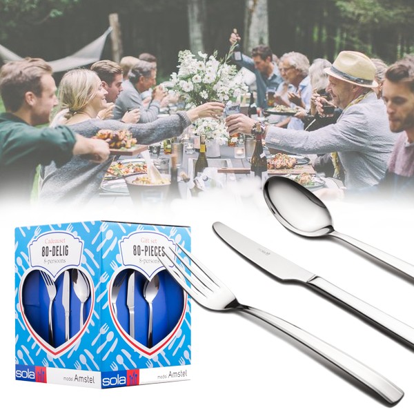 iChica - Sola Amstel 80-delige Bestekset (8 personen) iChica - Sola Amstel 80-delige Bestekset (8 personen)
