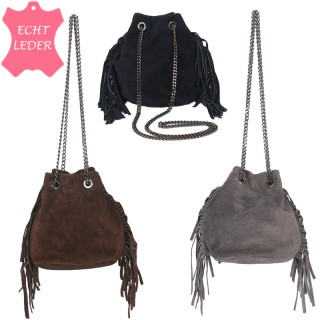 iChica - Suède Leren Fringe Tas iChica - Suède Leren Fringe Tas