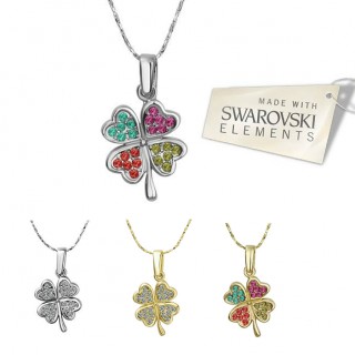 iChica - Swarovski Elements Klavertjevier Collier