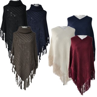 iChica - Trendy Fringed Poncho's iChica - Trendy Fringed Poncho's
