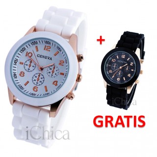 iChica - Trendy horloge plus gratis zwart exemplaar iChica - Trendy horloge plus gratis zwart exemplaar