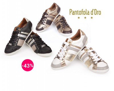 iChica - Trendy leren Pantofola d'Oro Pesaro Broque Sneakers - Kies uit 3 kleuren