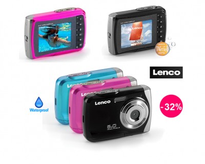 iChica - Ultracompacte Lenco 5 Megapixel Waterproof Digitale Camera in 3 Kleuren iChica - Ultracompacte Lenco 5 Megapixel Waterproof Digitale Camera in 3 Kleuren