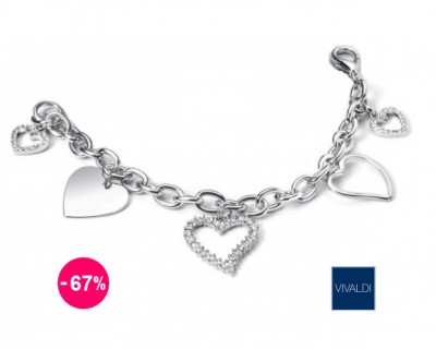 iChica - Vivaldi Bijoux Hearts Charm Armband