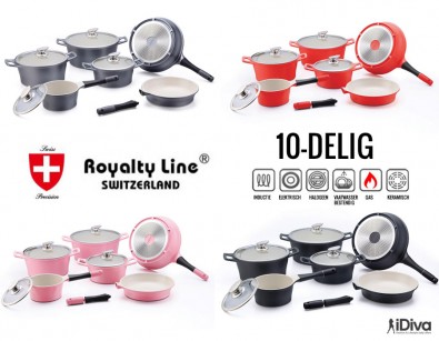 IDiva - 10-Delige Royalty Line Keramische Pannenset IDiva - 10-Delige Royalty Line Keramische Pannenset