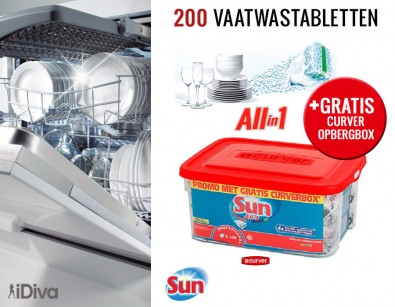 IDiva - 200 Sun All-in-1 Vaatwastabletten IDiva - 200 Sun All-in-1 Vaatwastabletten