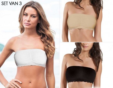 IDiva - 3- Pack Bandeau Bra IDiva - 3- Pack Bandeau Bra
