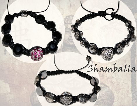 IDiva - 3 Stuks Trendy Shamballa Armbanden IDiva - 3 Stuks Trendy Shamballa Armbanden