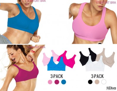 IDiva - 3-Pack Comfortabele Bra